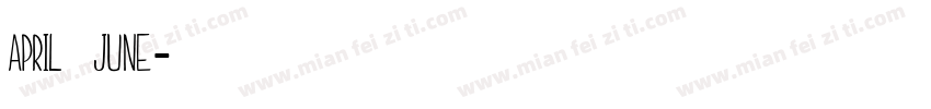 april june字体转换